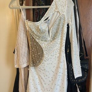 Fashion nova pearl rhinestone dress